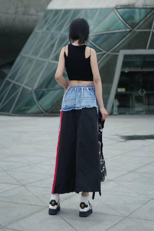 🌟 Юбки с лампасами и джинсовым верхом